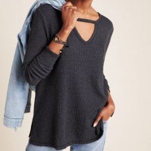 NWT Anthropologie t.la Nadia Cut-Out Waffle Tunic, Sz S